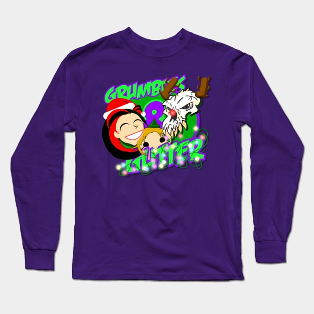 Grumbles & Glitter Christmas Long Sleeve T-Shirt by crowjandesigns